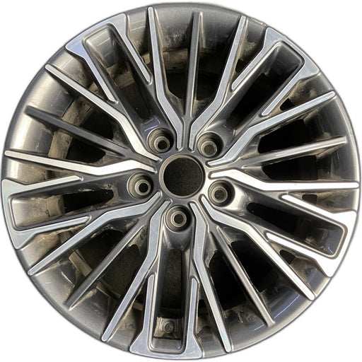 17" FORTE 22-24 17x7 , 25 spoke Original OEM Wheel Rim - MACHINED CHARCOAL - Front View