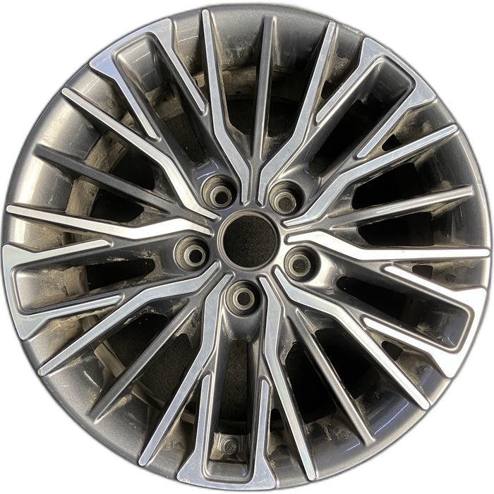 17" FORTE 22-24 17x7 , 25 spoke Original OEM Wheel Rim - MACHINED CHARCOAL - Front View