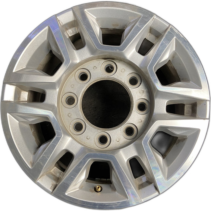 17" SIERRA 2500 PICKUP 20-24 17x7.5, aluminum Original OEM Wheel Rim - MACHINED - Front View