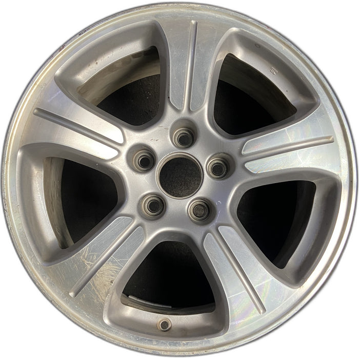 18" PILOT 12-14 18x7.5 , 5 spoke Original OEM Wheel Rim - MACHINED SILVER - Front View