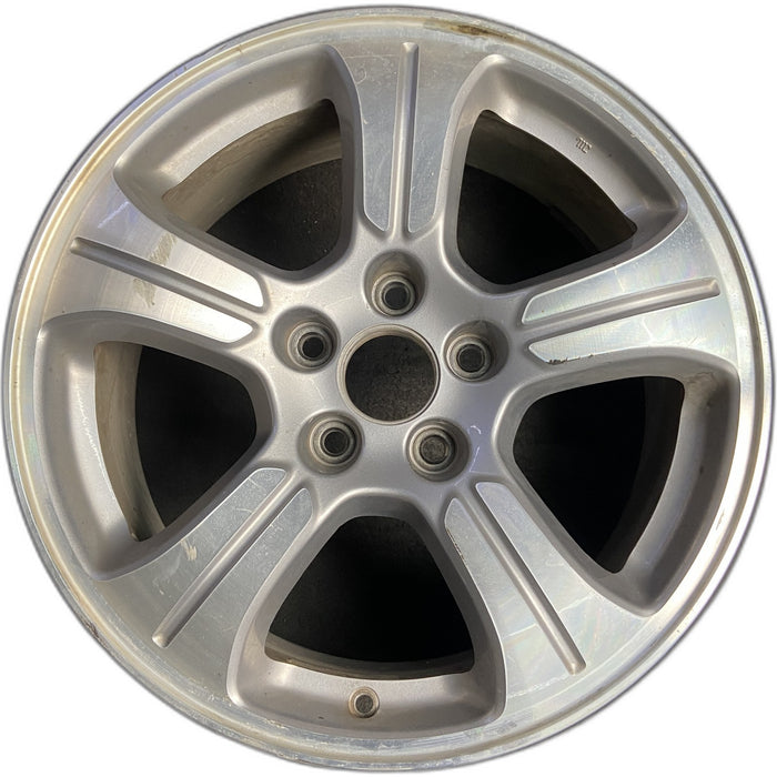 18" PILOT 12-14 18x7.5 , 5 spoke Original OEM Wheel Rim - MACHINED SILVER - Front View