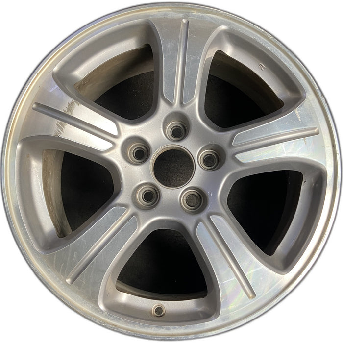 18" PILOT 12-14 18x7.5 , 5 spoke Original OEM Wheel Rim - MACHINED SILVER - Front View