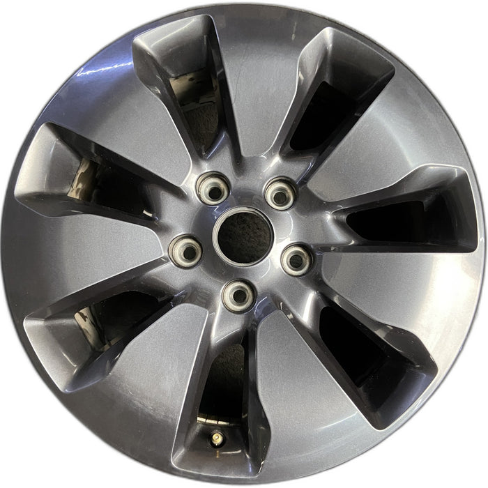18" PACIFICA 19-20 , aluminum, 18x7.5, 7 slot, Original OEM Wheel Rim - CHARCOAL - Front View