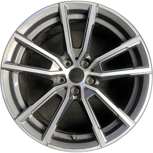 18" BMW 230i 22-26 18x7.5, , U spoke Original OEM Wheel Rim - MACHINED CHARCOAL - Front View