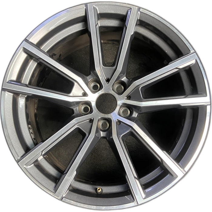 18" BMW 230i 22-26 18x7.5, , U spoke Original OEM Wheel Rim - MACHINED CHARCOAL - Front View