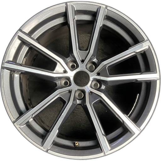 18" BMW 230i 22-26 18x7.5, , U spoke Original OEM Wheel Rim - MACHINED CHARCOAL - Front View