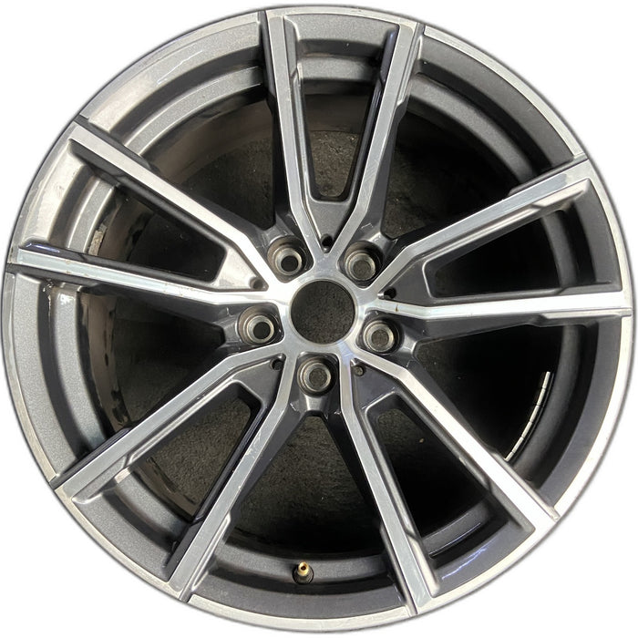 18" BMW 230i 22-26 18x7.5, , U spoke Original OEM Wheel Rim - MACHINED CHARCOAL - Front View