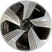 21" E-TRON 19-20 21x9.5 , 5 spoke Original OEM Wheel Rim - MACHINED BLACK - Front View
