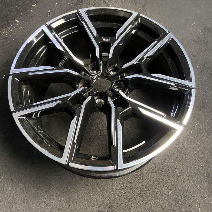 19" BMW 430i 22-24 19x8.5, , Y spoke Original OEM Wheel Rim - MACHINED BLACK - View 7