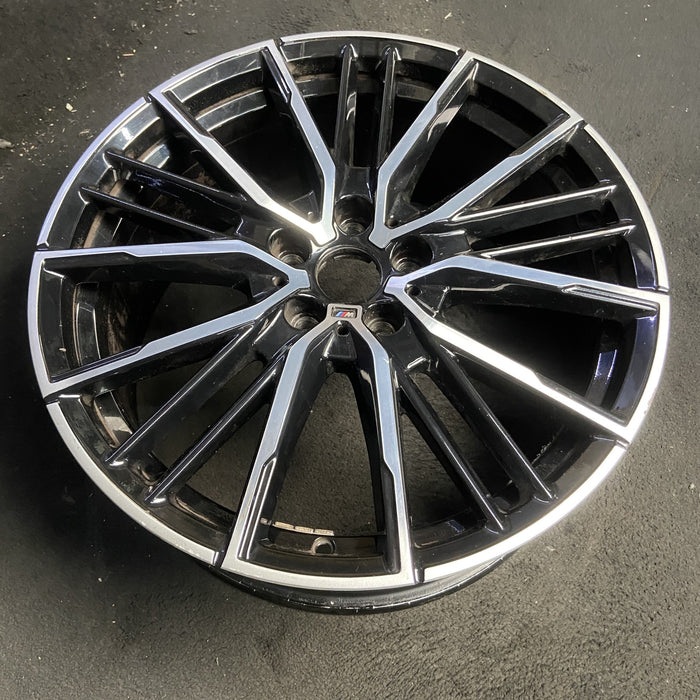 19" BMW 228i 20 , 19x8, 20 spoke Original OEM Wheel Rim - MACHINED BLACK - View 7