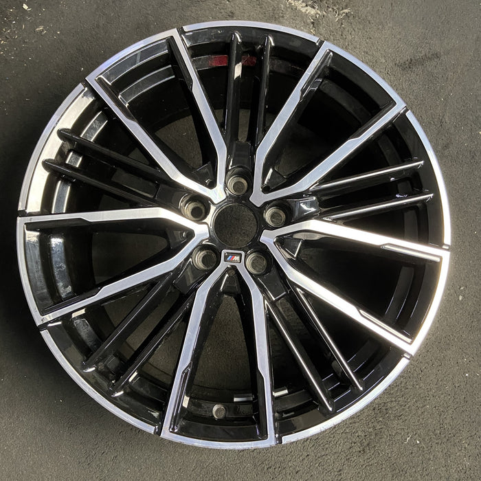 19" BMW 228i 20 , 19x8, 20 spoke Original OEM Wheel Rim - MACHINED BLACK - Additional View