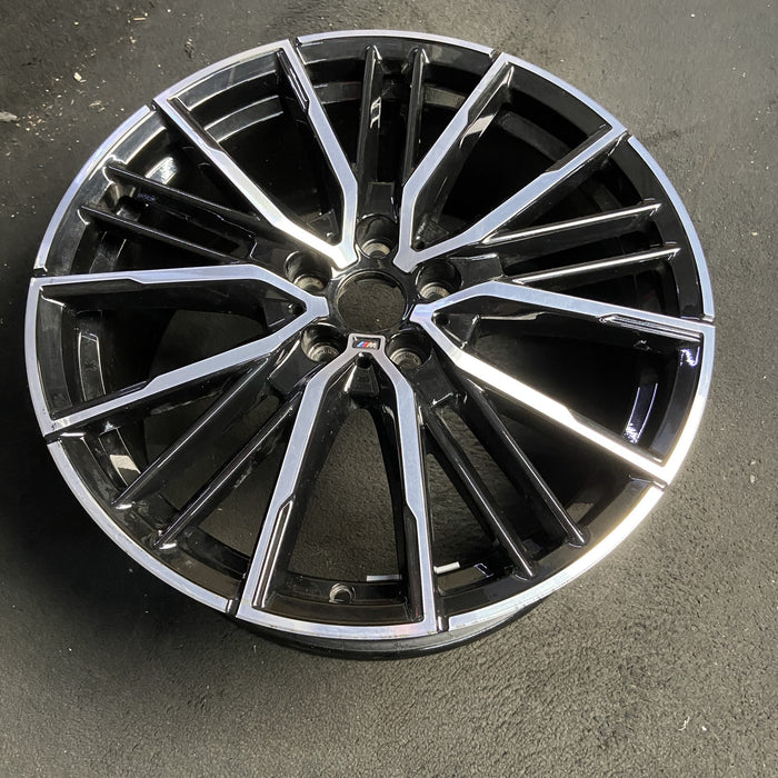 19" BMW 228i 20 , 19x8, 20 spoke Original OEM Wheel Rim - MACHINED BLACK - View 7