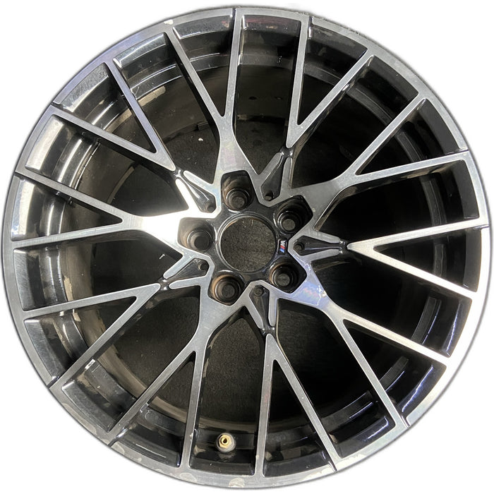 19" BMW M2 19-20 19x10 , 20 spoke, spoke face Original OEM Wheel Rim - MACHINED - Front View