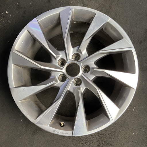 19" AUDI A4 20-23 19x8.5 , 10 spoke Original OEM Wheel Rim - MACHINED SILVER - Additional View