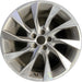 19" AUDI A4 20-23 19x8.5 , 10 spoke Original OEM Wheel Rim - MACHINED SILVER - Front View