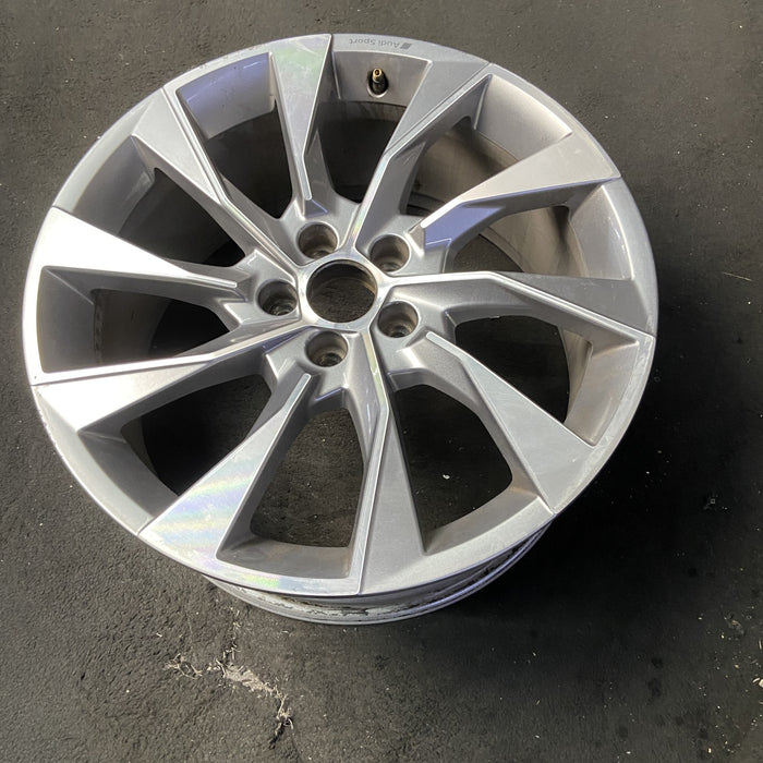 19" AUDI A4 20-23 19x8.5 , 10 spoke Original OEM Wheel Rim - MACHINED SILVER - View 8