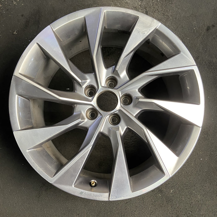 19" AUDI A4 20-23 19x8.5 , 10 spoke Original OEM Wheel Rim - MACHINED SILVER - Additional View