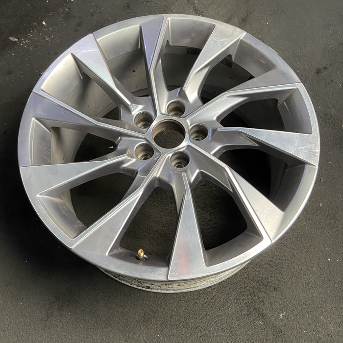 19" AUDI A4 20-23 19x8.5 , 10 spoke Original OEM Wheel Rim - MACHINED SILVER - View 7