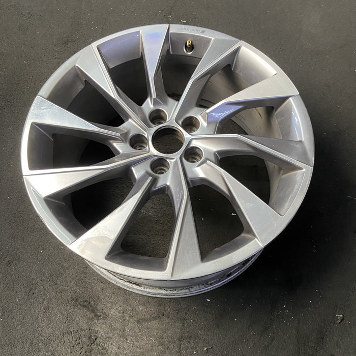 19" AUDI A4 20-23 19x8.5 , 10 spoke Original OEM Wheel Rim - MACHINED SILVER - View 8