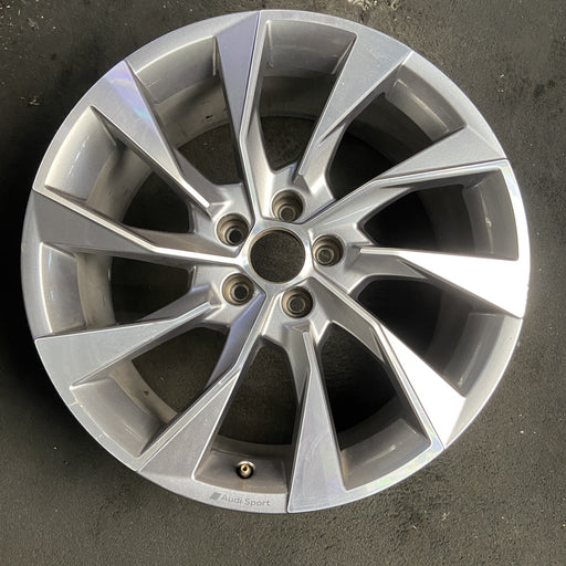 19" AUDI A4 20-23 19x8.5 , 10 spoke Original OEM Wheel Rim - MACHINED SILVER - Additional View
