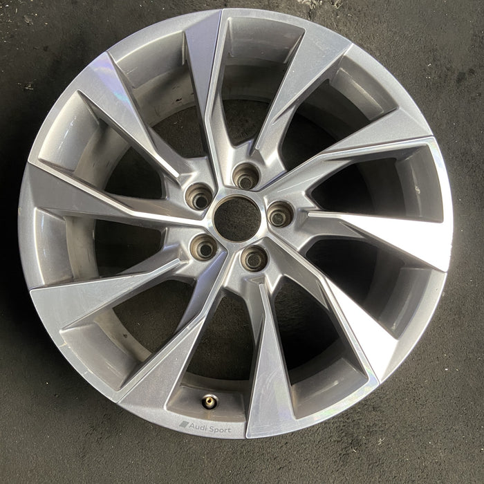 19" AUDI A4 20-23 19x8.5 , 10 spoke Original OEM Wheel Rim - MACHINED SILVER - Additional View