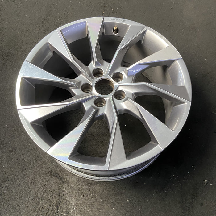19" AUDI A4 20-23 19x8.5 , 10 spoke Original OEM Wheel Rim - MACHINED SILVER - View 8
