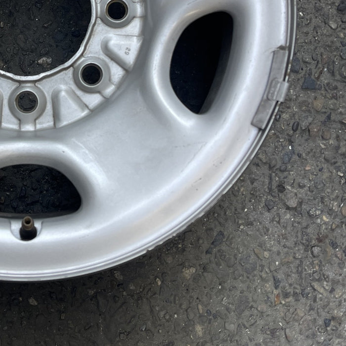 16" AVALANCHE 2500 02-03 , steel Original OEM Wheel Rim - SILVER - Back View