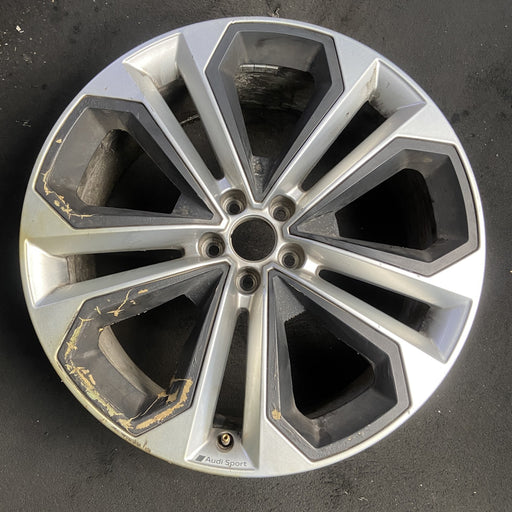 21" AUDI Q5 23-24 21x8.5 , Original OEM Wheel Rim - SILVER BLACK - Additional View