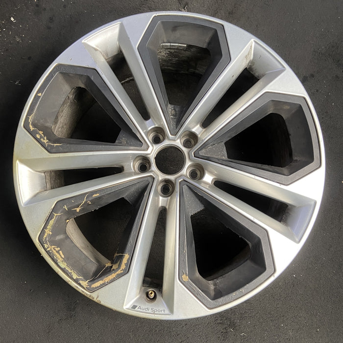 21" AUDI Q5 23-24 21x8.5 , Original OEM Wheel Rim - SILVER BLACK - Additional View