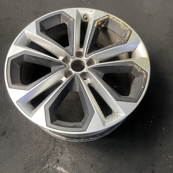 21" AUDI Q5 23-24 21x8.5 , Original OEM Wheel Rim - SILVER BLACK - View 8