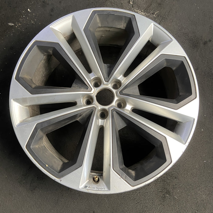 21" AUDI Q5 23-24 21x8.5 , Original OEM Wheel Rim - SILVER BLACK - Additional View
