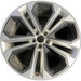 21" AUDI Q5 23-24 21x8.5 , Original OEM Wheel Rim - SILVER BLACK - Front View