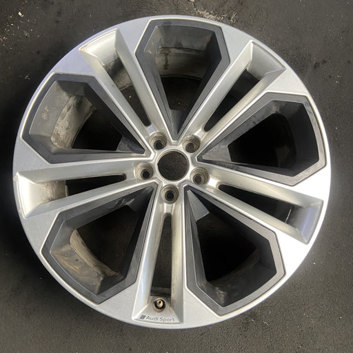 21" AUDI Q5 23-24 21x8.5 , Original OEM Wheel Rim - SILVER BLACK - Additional View