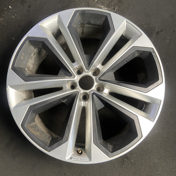 21" AUDI Q5 23-24 21x8.5 , Original OEM Wheel Rim - SILVER BLACK - Additional View