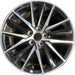 18" CAMRY 21-24 18x8 , 15 spoke , Original OEM Wheel Rim - MACHINED BLACK - Front View