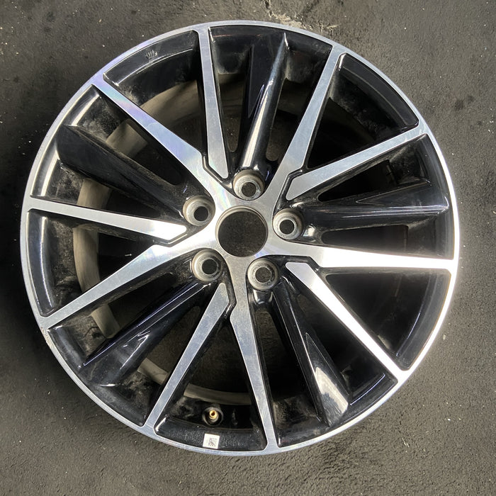 18" CAMRY 21-24 18x8 , 15 spoke , Original OEM Wheel Rim - MACHINED BLACK - Additional View