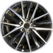 18" CAMRY 21-24 18x8 , 15 spoke , Original OEM Wheel Rim - MACHINED BLACK - Front View