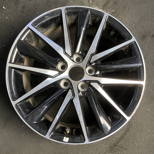 18" CAMRY 21-24 18x8 , 15 spoke , Original OEM Wheel Rim - MACHINED BLACK - Additional View