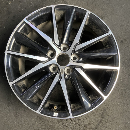 18" CAMRY 21-24 18x8 , 15 spoke , Original OEM Wheel Rim - MACHINED BLACK - Additional View
