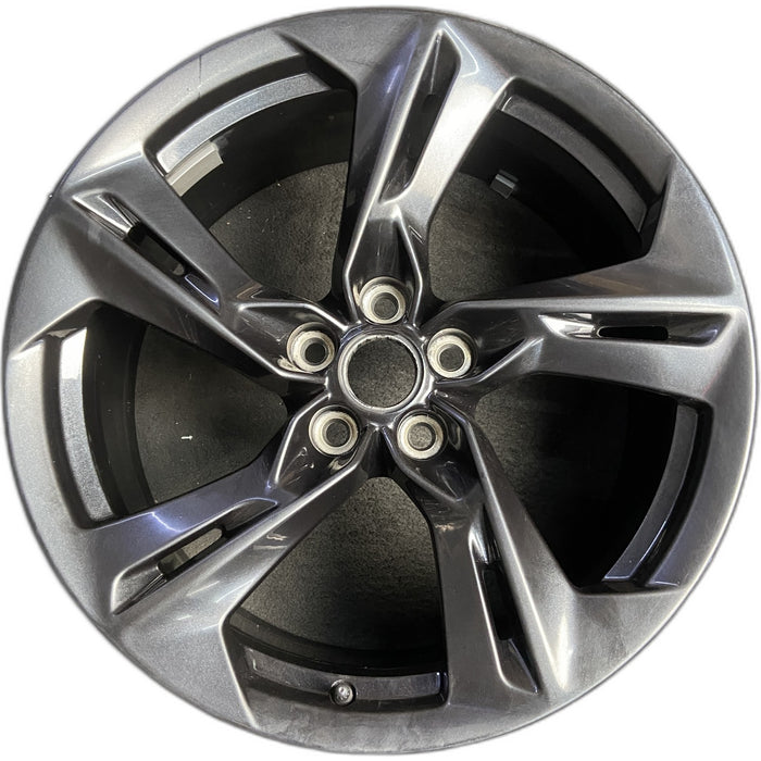 20" CAMARO 19-24 20x8.5, 5 twisted split spoke, Original OEM Wheel Rim - HYPER - Front View