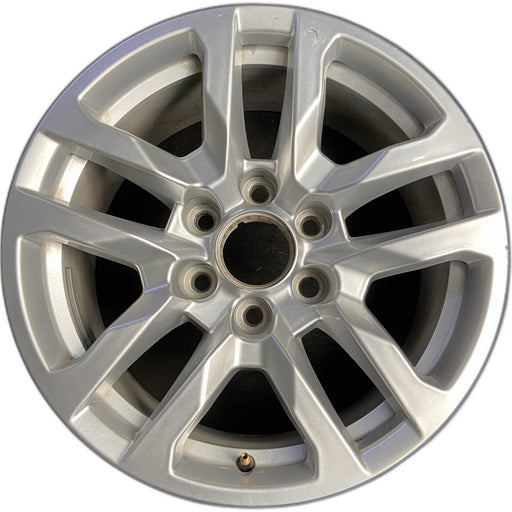 18" SIERRA 1500 PICKUP 19 , 18x8.5, 10 spoke, silver Original OEM Wheel Rim - Front View