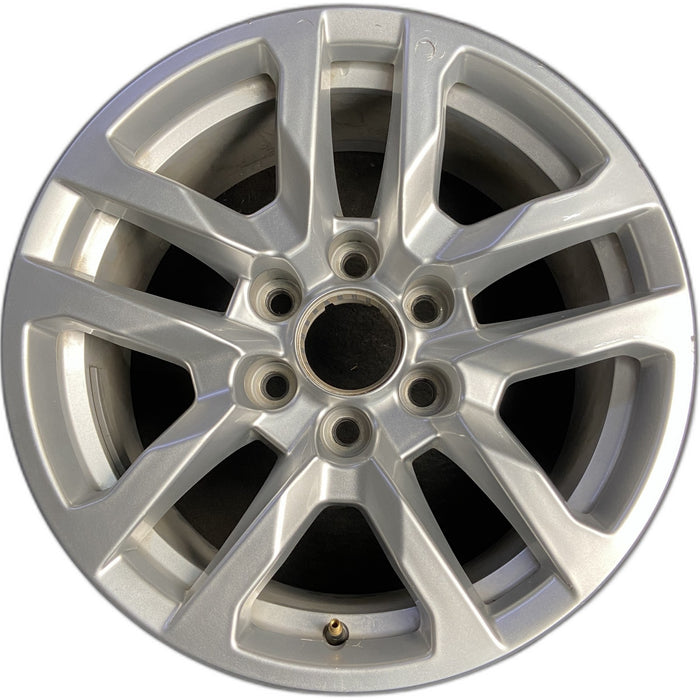 18" SIERRA 1500 PICKUP 19 , 18x8.5, 10 spoke, silver Original OEM Wheel Rim - Front View
