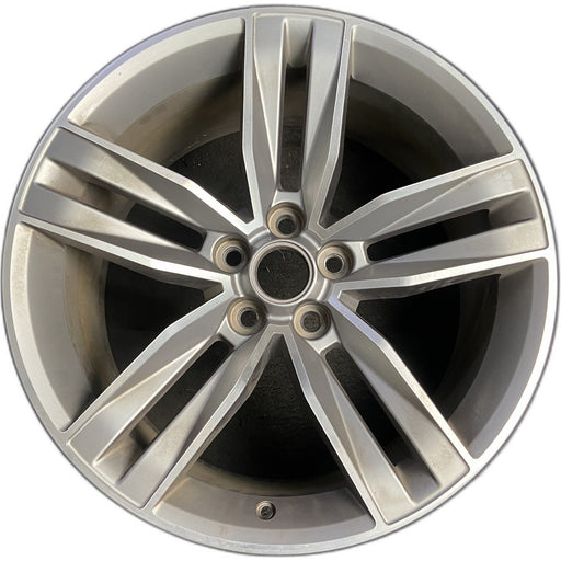 20" CAMARO 16 20x9.5, 5 split spoke, face Original OEM Wheel Rim - MACHINED GREY - Front View