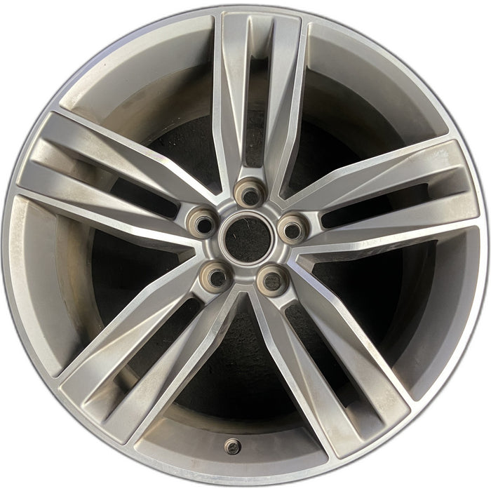 20" CAMARO 16 20x9.5, 5 split spoke, face Original OEM Wheel Rim - MACHINED GREY - Front View