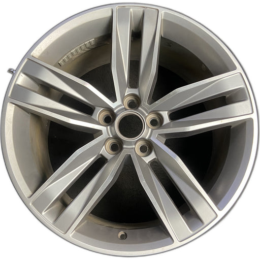 20" CAMARO 16 20x9.5, 5 split spoke, face Original OEM Wheel Rim - MACHINED GREY - Front View