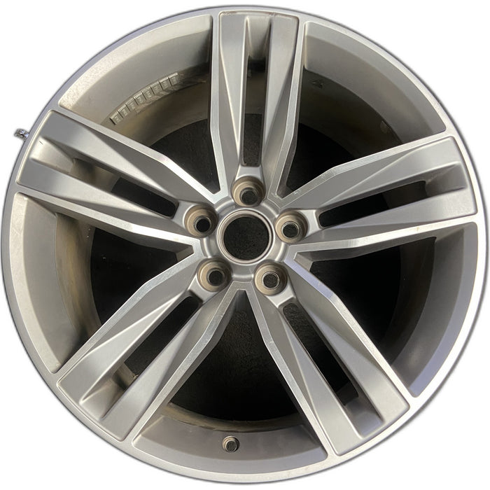 20" CAMARO 16 20x9.5, 5 split spoke, face Original OEM Wheel Rim - MACHINED GREY - Front View