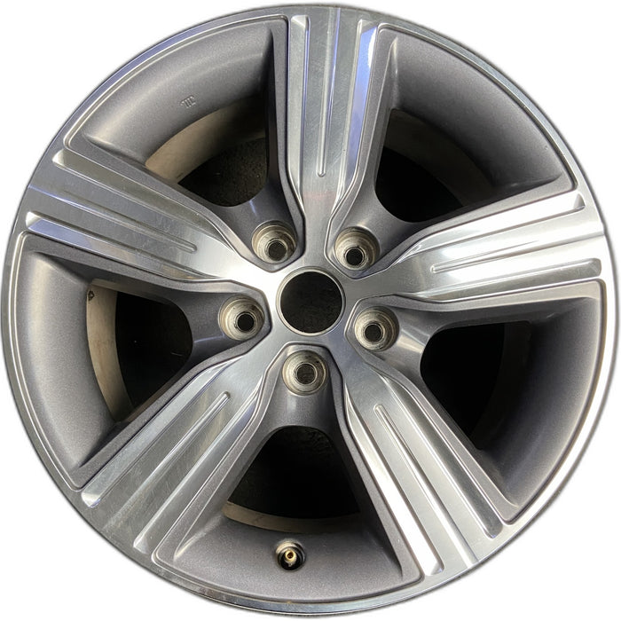 17" ALTIMA 19-22 17x7.5 , 5 spoke Original OEM Wheel Rim - POLISHED GREY - Front View
