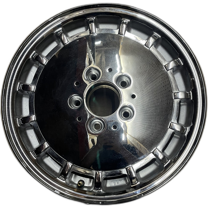 15" MERCEDES 260E 89 124 Type; Original OEM Wheel Rim - CHROME - Front View