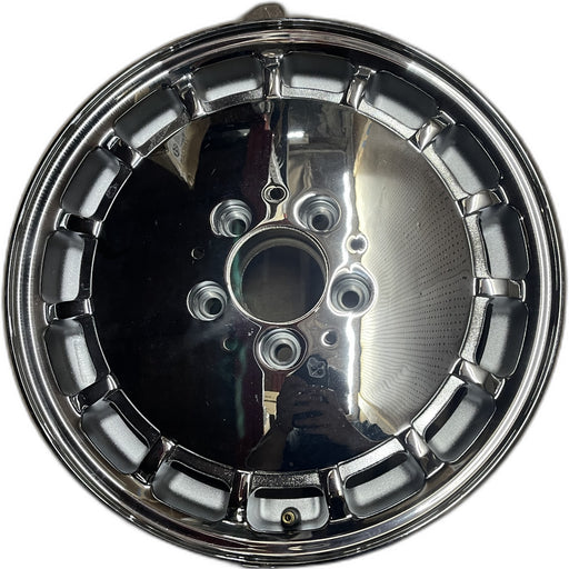 15" MERCEDES 260E 89 124 Type; Original OEM Wheel Rim - CHROME - Front View