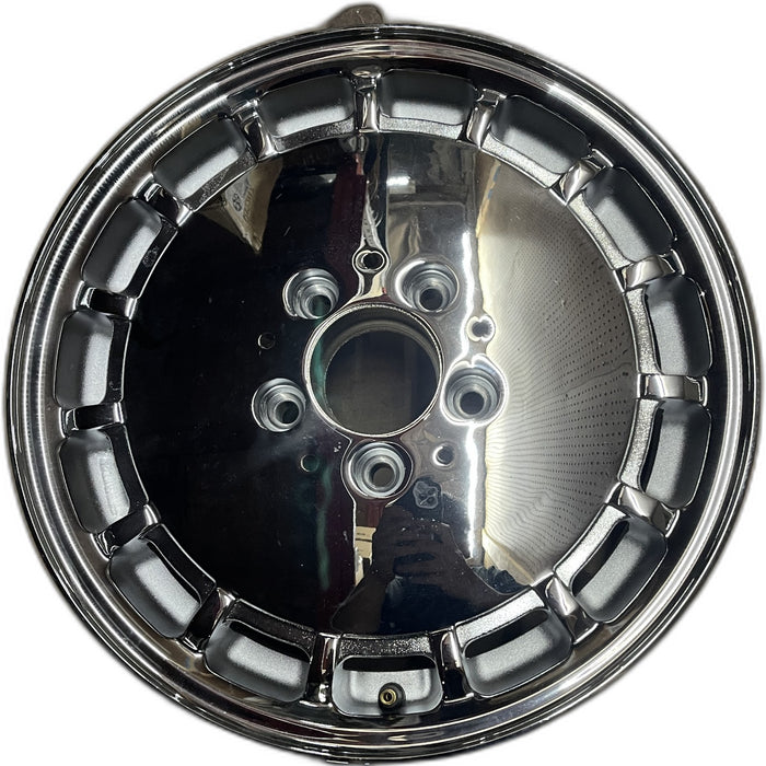 15" MERCEDES 260E 89 124 Type; Original OEM Wheel Rim - CHROME - Front View